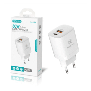 Cargador 30W 2 puertos USB-A y C